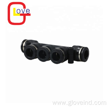 PK type Plastic 5 way pneumatic fitting connector